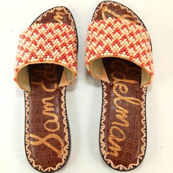 Sam Edelman Gunner 3 Leather Lined Banded Beaded Slip on Flats Women's  7....... - Picture 4 of 10